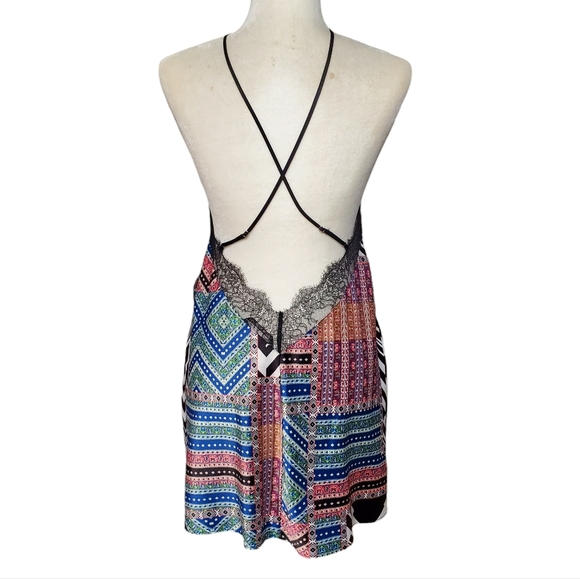 Victoria's Secret Babydoll Womens Size Small Multi Geo Pattern Adjustable Straps - Picture 6 of 11